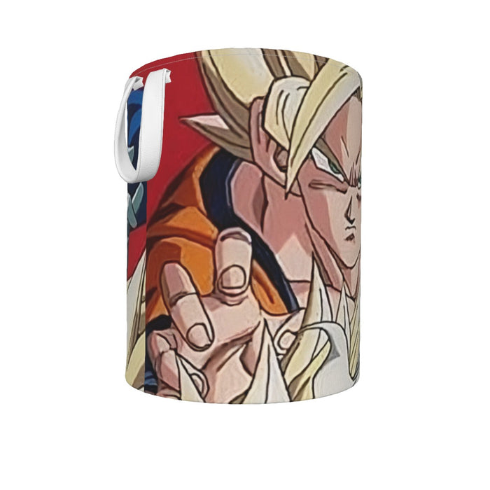 Dragon Ball Goku Vegeta Saiyan Piccolo Namekian Vibrant Design Laundry Basket