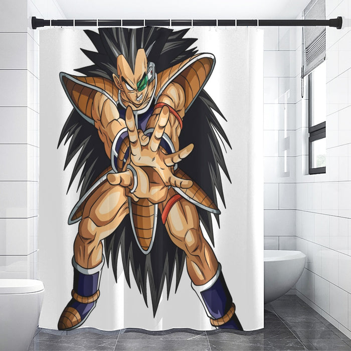 Dragon Ball Z Awesome Saiyan Raditz Fighter Stance Shower Curtain