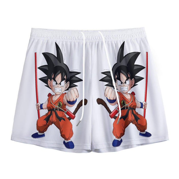 Kid Goku Fighting Dragon Ball Z Mesh Shorts