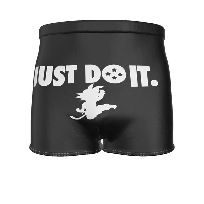 Just Do It Slogan Dragon Ball Kid Goku Dope Black Men's Boxer Briefs