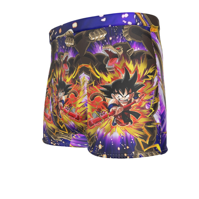 Great Ape Monkey Warrior Angry Kid Goku Fighting 3D Men's Boxer Briefs