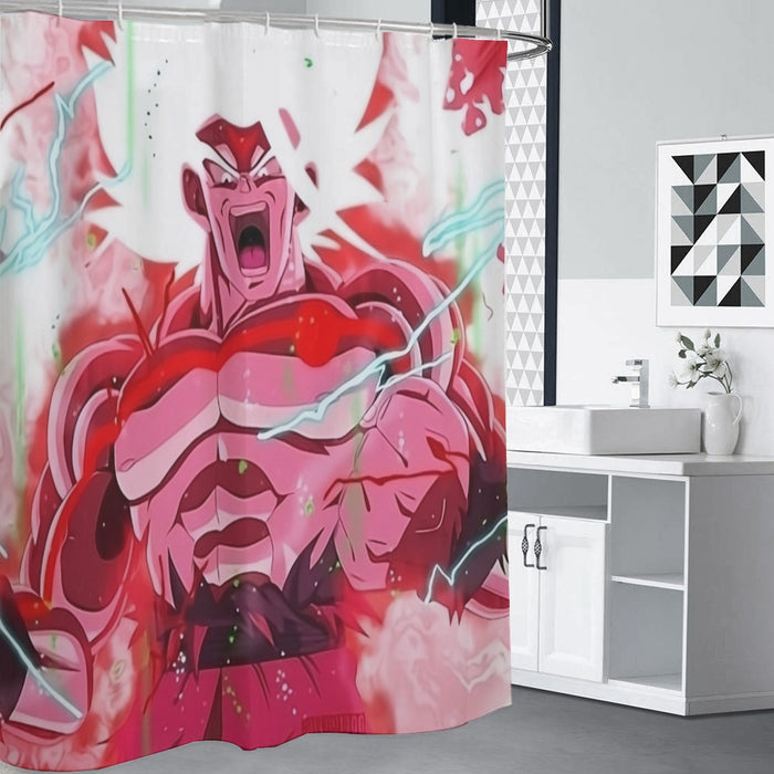 Goku Super Saiyan White Omni God Transformation Shower Curtain