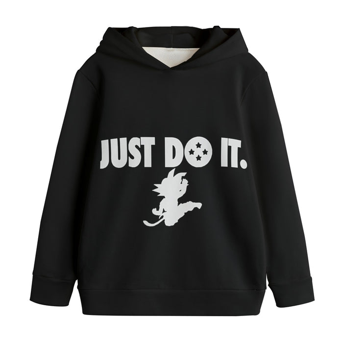 Just Do It Slogan Dragon Ball Kid Goku Dope Black Kids' Hoodie