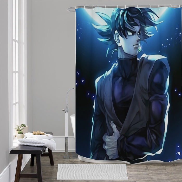 Dragon Ball Super Goku Black Cool Night Blue Sea Shower Curtain