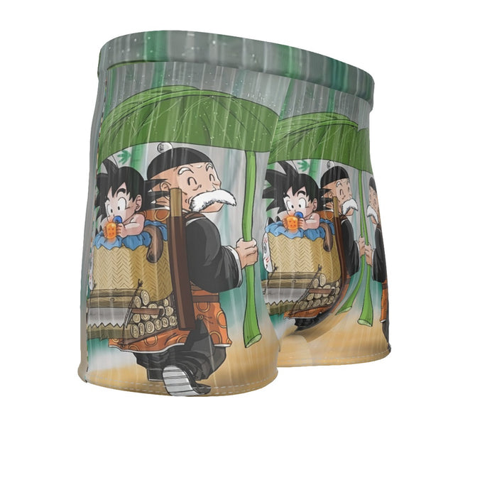 DBZ Kid Goku Super Saiyan Grandpa Gohan Cover Rain Cute Design Men's Boxer Briefs