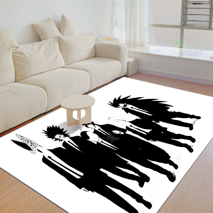 Dragon Ball Characters With Reservoir Dogs Movie Pose Rug