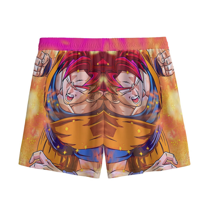 Dragon Ball Super Goku Rage Red Ultra Instinct Dope Mesh Shorts