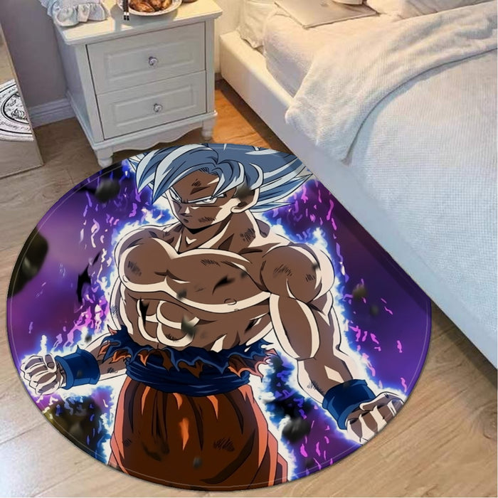 Dragon Ball Goku Ultra Instinct Power Up Vibrant 3D Round Mat