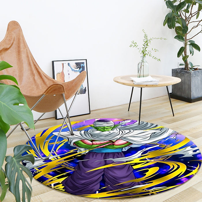 Dragon Ball Angry Piccolo Waiting Fight Aura Yellow Fashion Round Mat