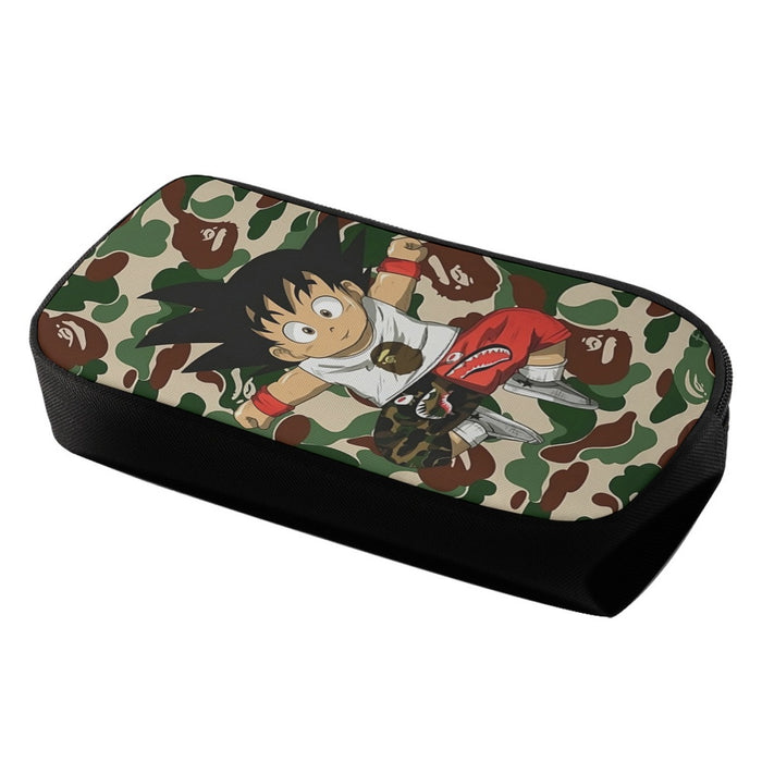 Dragon Ball Jumping Kid Goku Camouflage Pencil Bag