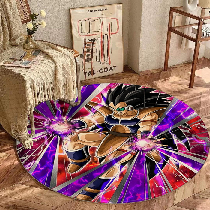 Dragon Ball Z Vibrant Saiyan Raditz Radiant Light Round Mat