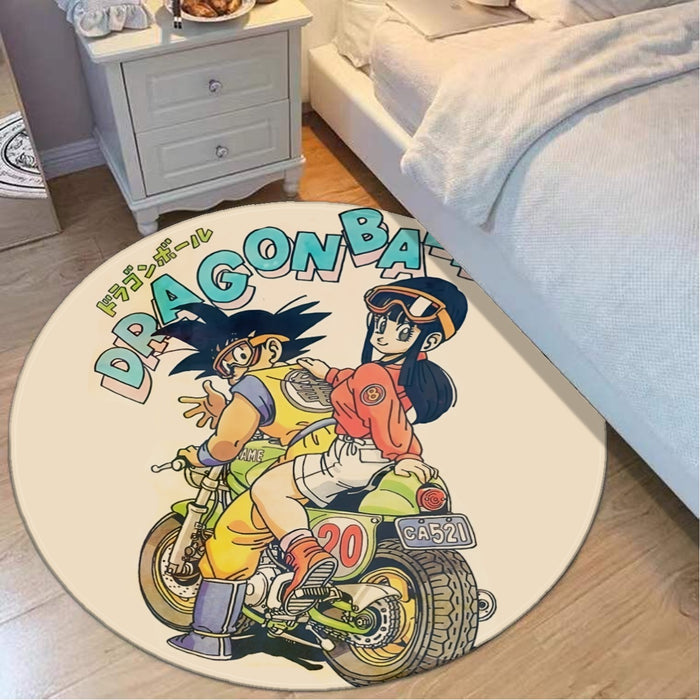 DBZ Goku Chi Chi Biker Motorbike Glasses Cool Design Streetwear Round Mat