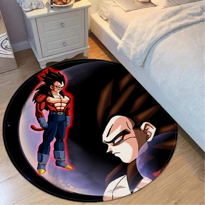 Dragon Ball Super Vegeta 4 Cool Crescent Moon Universe Round Mat