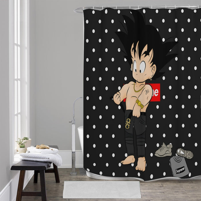 Dragon Ball Supreme Goku Kid Gangster Style Cool Shower Curtain