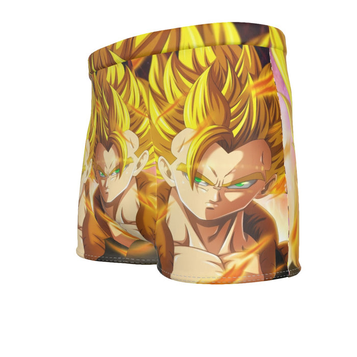 Dragon Ball Z Gogeta Super Saiyan Warrior Power Full Print Streetwear Cool Design Men's Boxer Briefs