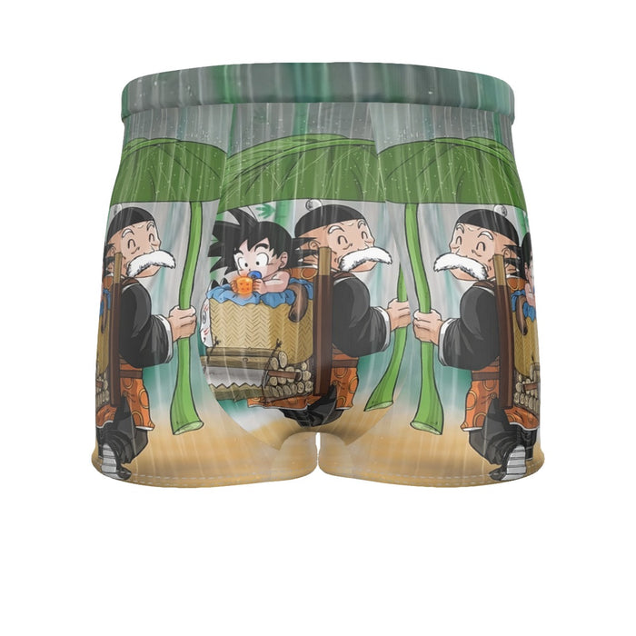 DBZ Kid Goku Super Saiyan Grandpa Gohan Cover Rain Cute Design Men's Boxer Briefs