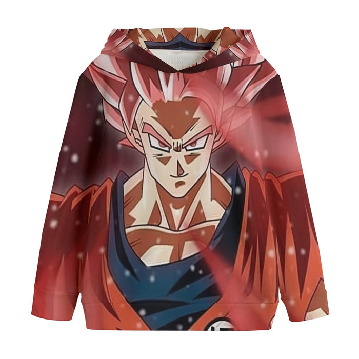 Dragon Ball Son Goku Super Saiyan Rose Portrait Cool Kids' Hoodie