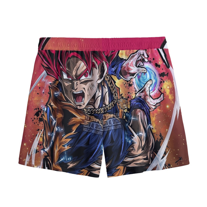 Goku Super Saiyan God Mesh Shorts