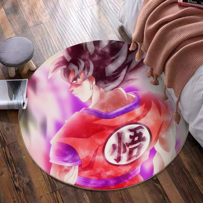 Dragon Ball Angry Son Goku Unique Style Full Print Round Mat