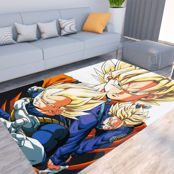 Dragon Ball Goku Vegeta Trunks Super Saiyan Power Heroes Cool Trending Design Rug