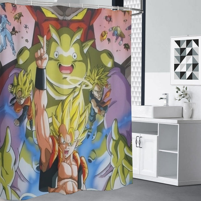 DBZ Goku Vegeta Fusion Saiyan Gogeta Colorful Design Streetwear Shower Curtain