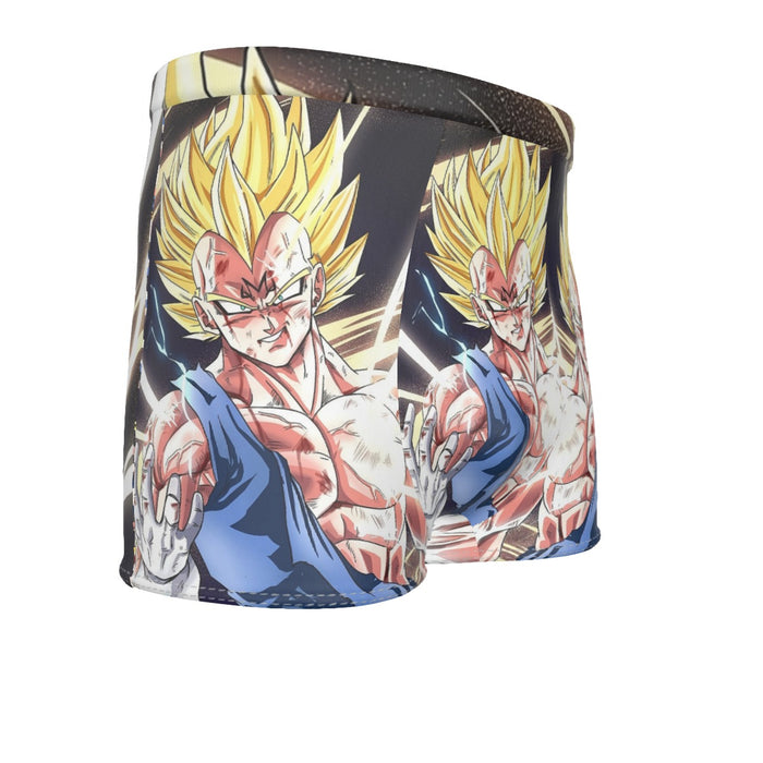 DBZ Majin Vegeta Saiyan Prince Fight Injure Manga Style Trending Men's Boxer Briefs