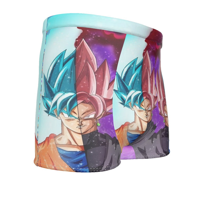 DBZ Goku SSGSS Black Rose Super Saiyan Portraits Dope Men's Boxer Briefs