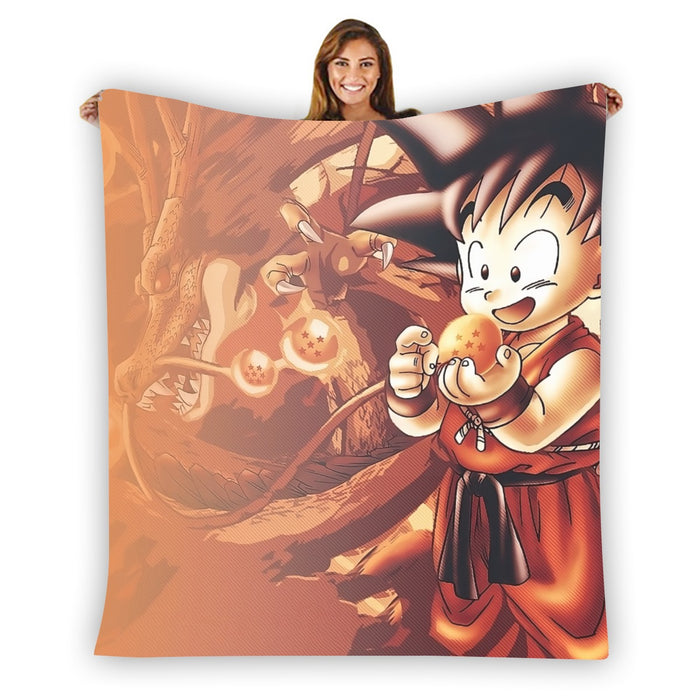 Kid Goku Dragon Ball Blanket