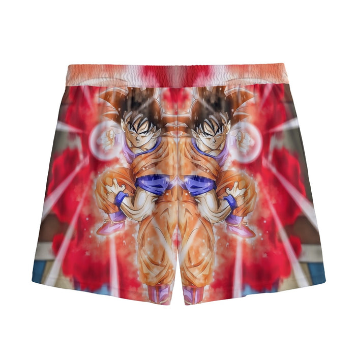 Dragon Ball Super Goku Red Kaioken Energy Epic Punch Mesh Shorts