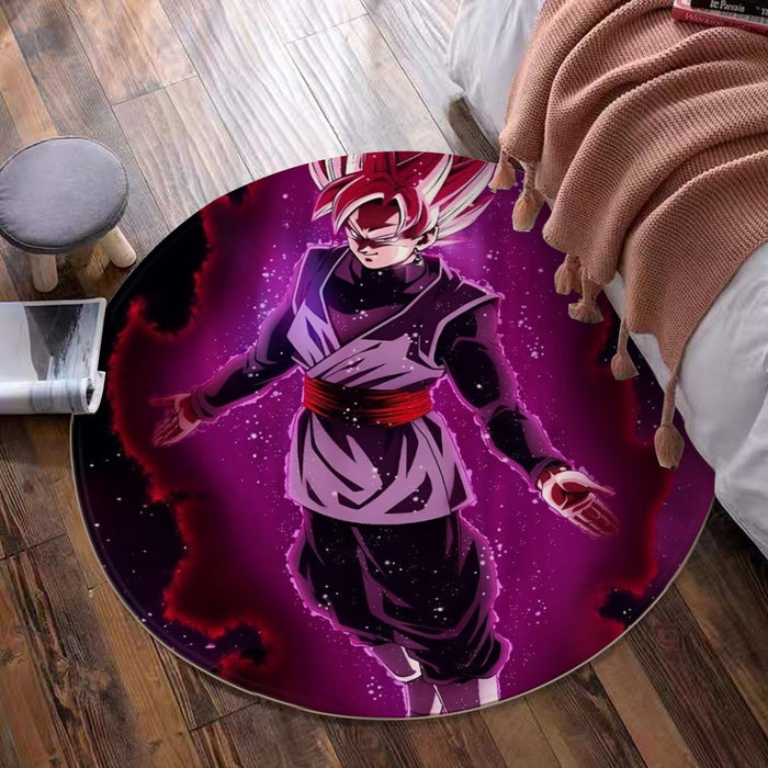 Dragon Ball Black Goku Rose 2 Ultra Instinct Dope 3D Round Mat