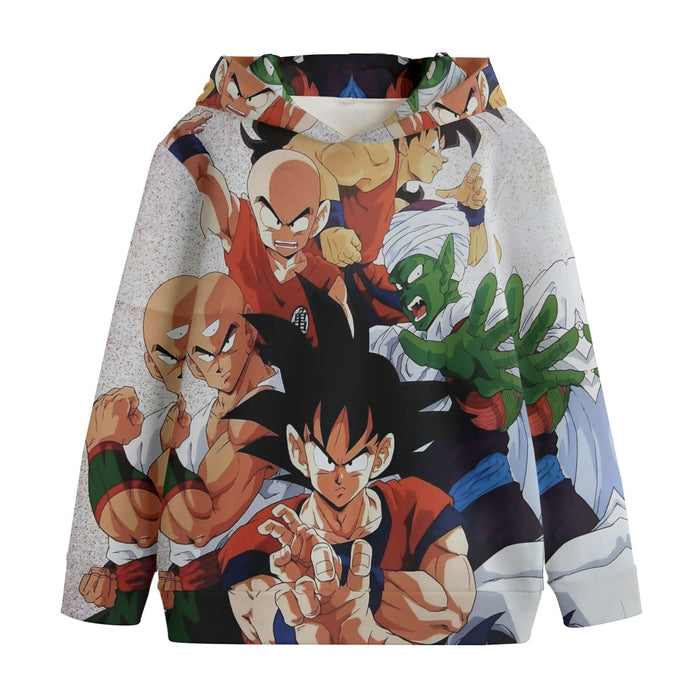 Dragon Ball Goku Piccolo Krillin Heroes Group Awesome Design Kids' Hoodie