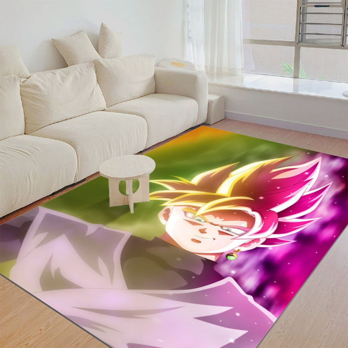 Dragon Ball Super Saiyan Black Goku Rose 2 Epic Style Rug