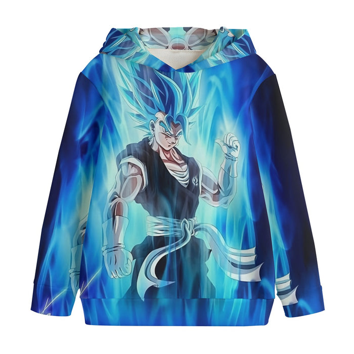 Dragon Ball Z Super Saiyan Vegito Blue Charge Aura Kids' Hoodie