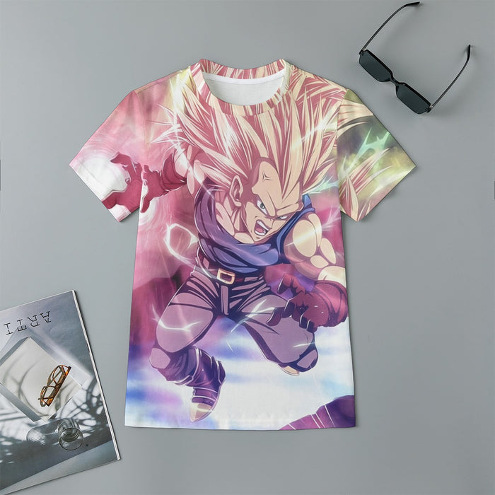 Dragon Ball Trunks SSJ3 Fan Artwork Full Print Style Kids T-Shirt