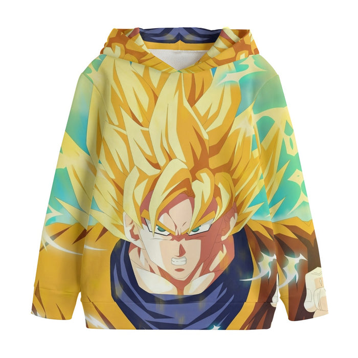 Dragon Ball Goku Super Saiyan Hero Thunder Design Street Style Kids' Hoodie