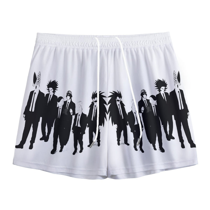 Dragon Ball Characters With Reservoir Dogs Movie Pose Mesh Shorts