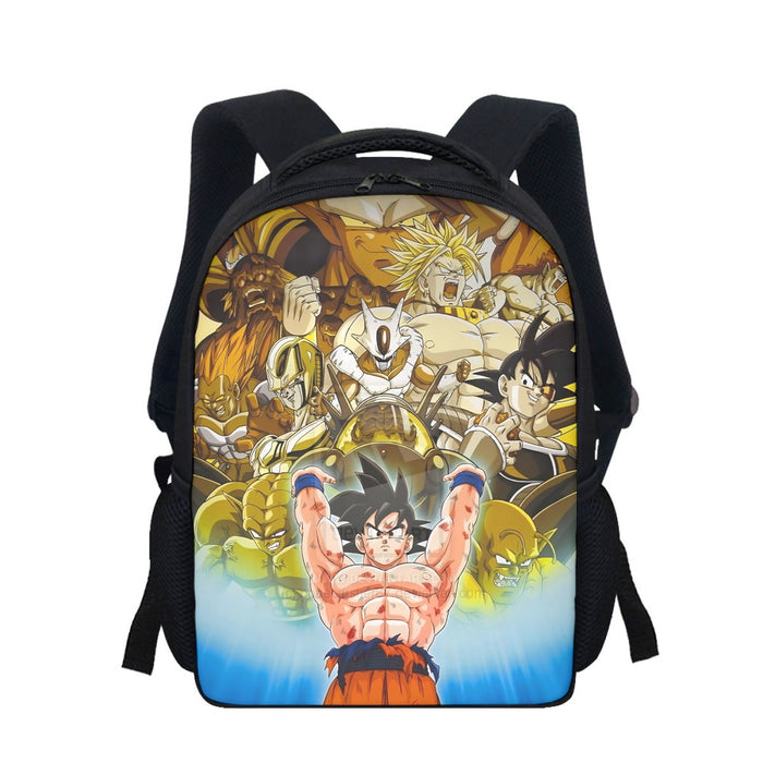 DBZ Goku Spirit Bomb Destroy Villains Cooler Broly Namek Golden Backpack