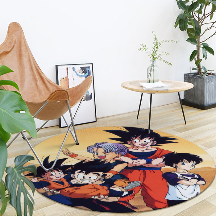 Dragon Ball Son Goku Happy Family Round Mat