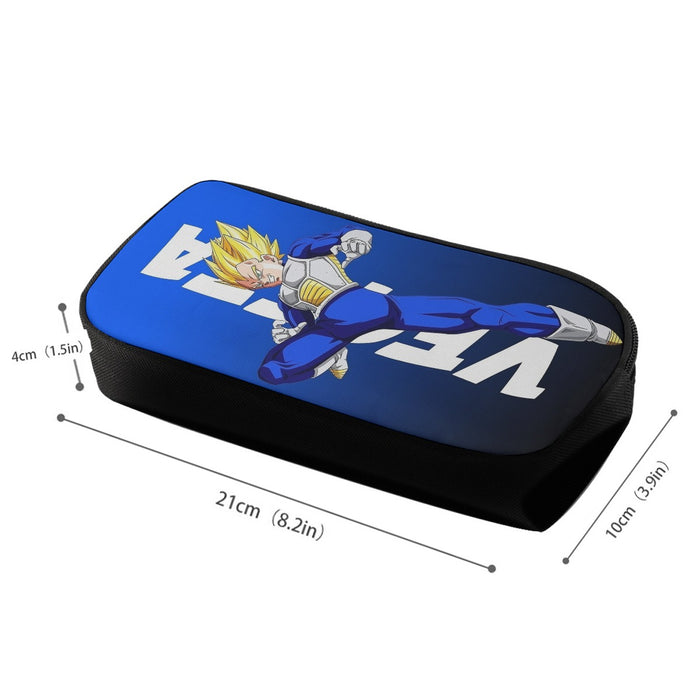 Vegeta With Background Word Dragon Ball Pencil Bag