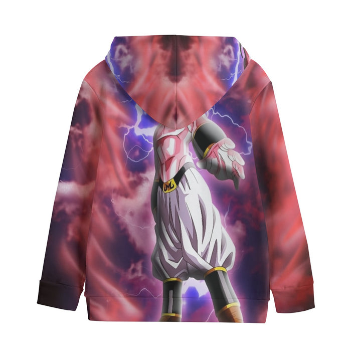 Majin Ultimate Mighty Kid Buu Tie Dye Lightning Amazing 3D Kids' Hoodie