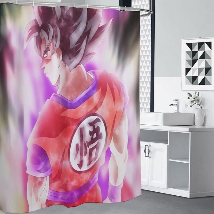 Dragon Ball Super Goku Kaioken Cool Purple Aura Casual Shower Curtain