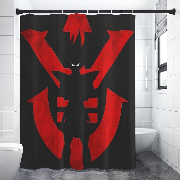 Dragon Ball Z Vegeta Shadow Cool Red Vegeta Symbol Shower Curtain