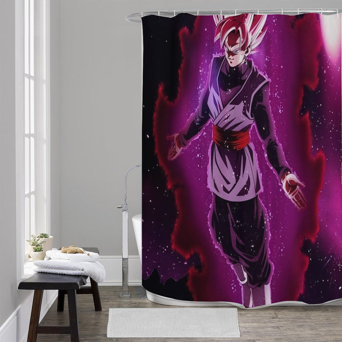 Dragon Ball Black Goku Rose 2 Ultra Instinct Dope 3D Shower Curtain