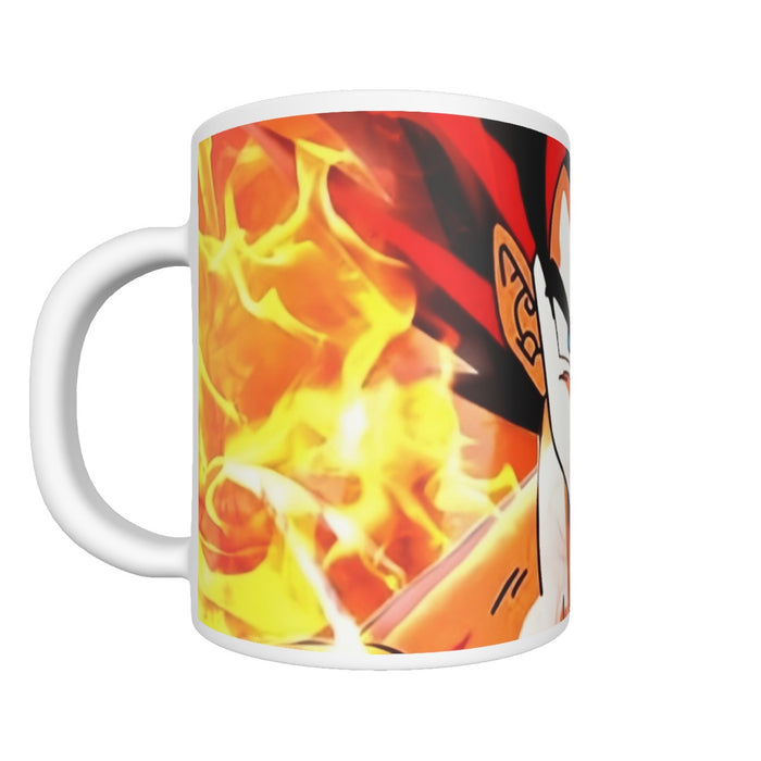 Dragon Ball Goku Super Saiyan Rose Flaming Fan Art Mug