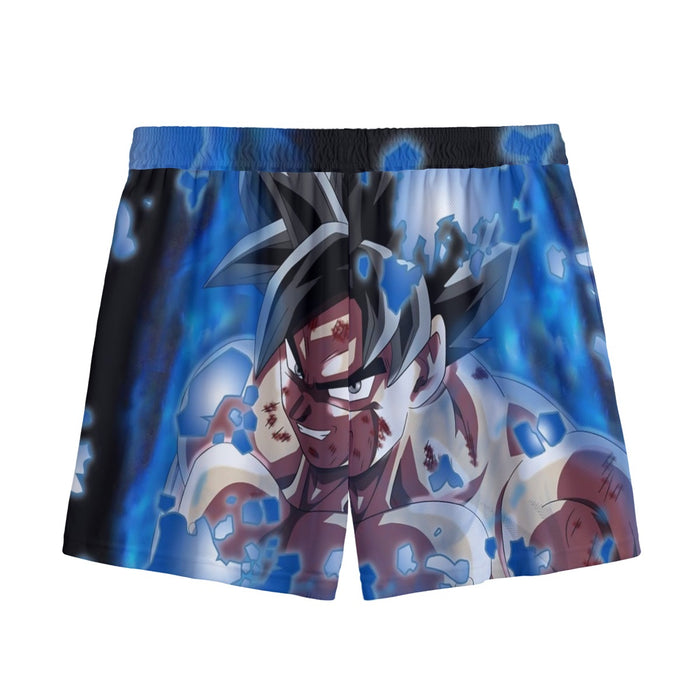 Dragon Ball Super Goku Blue Ultra Instinct Dope Grin Mesh Shorts