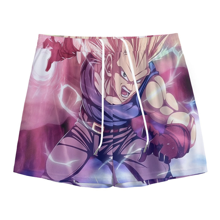 Dragon Ball Trunks SSJ3 Fan Artwork Full Print Style Mesh Shorts