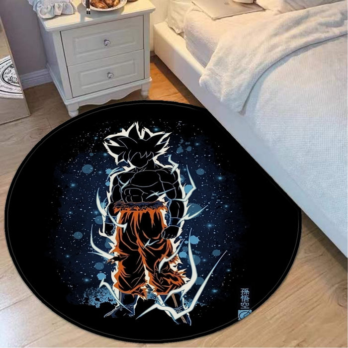 Dragon Ball Z Goku Ultra Instinct Shadow Round Mat