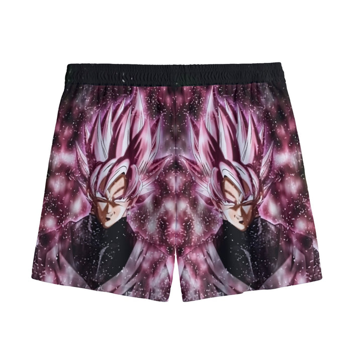 Dragon Ball Z Super Saiyan Goku Black Rose Pink Mesh Shorts