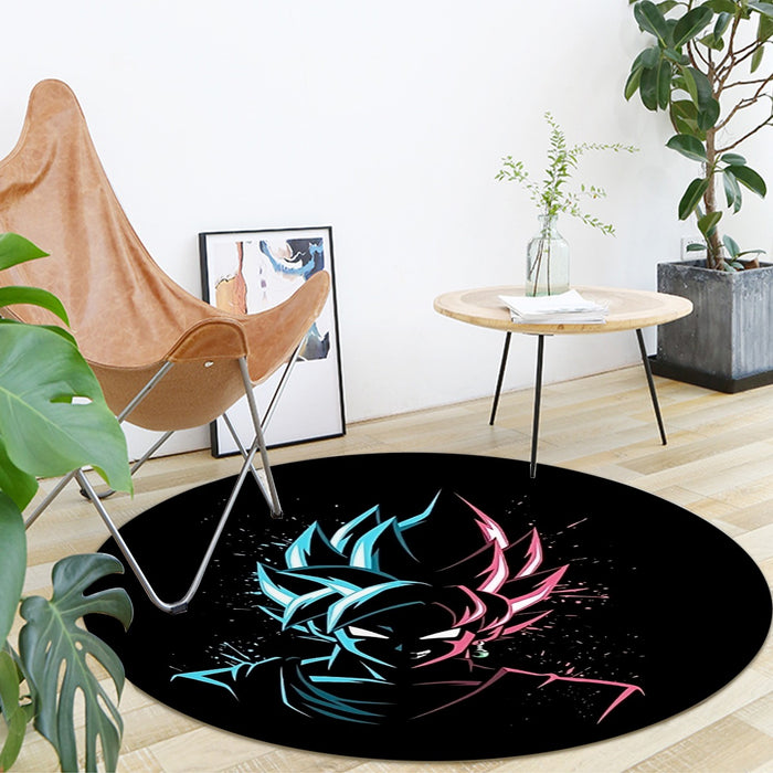 Dragon Ball Super  SSGSS Goku x Black Goku SSJ Rose Round Mat