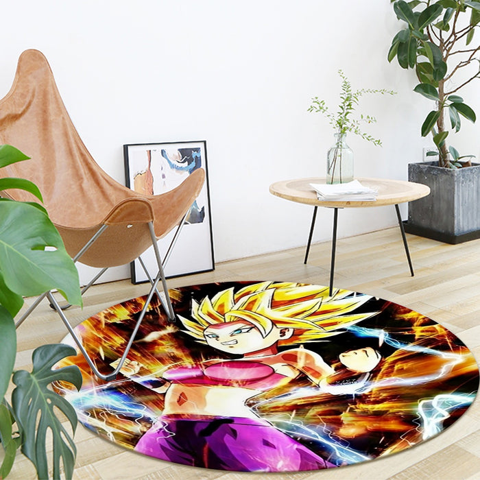 Dragon Ball Super Caulifla Super Saiyan 2 Epic Casual Round Mat